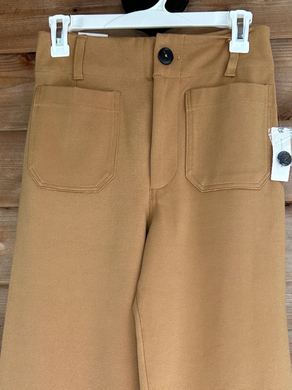 Anthropologie Maeve Collette Wide Leg Crop Pants in Beige Size 27